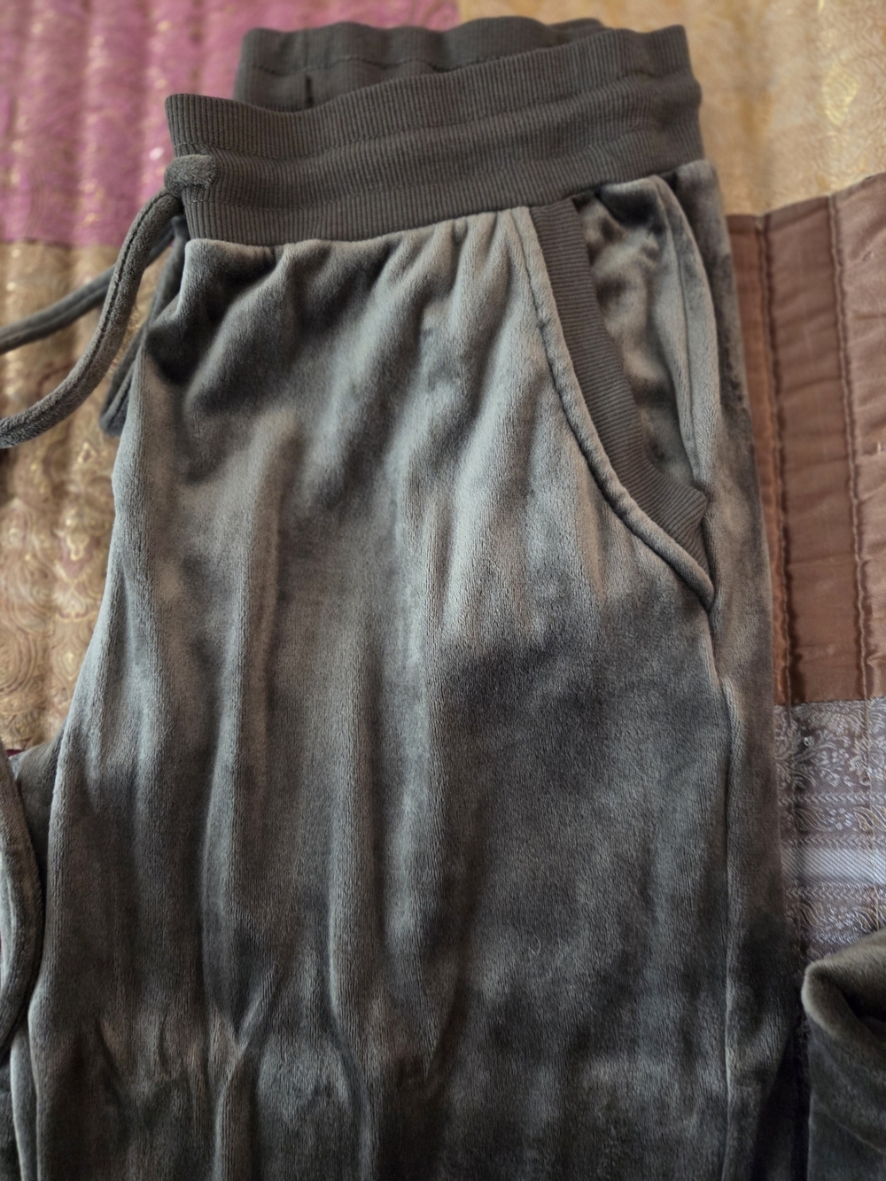 Felina Olive Green Velour Zip Hoodie & Jogger Set - Picture 4 of 5